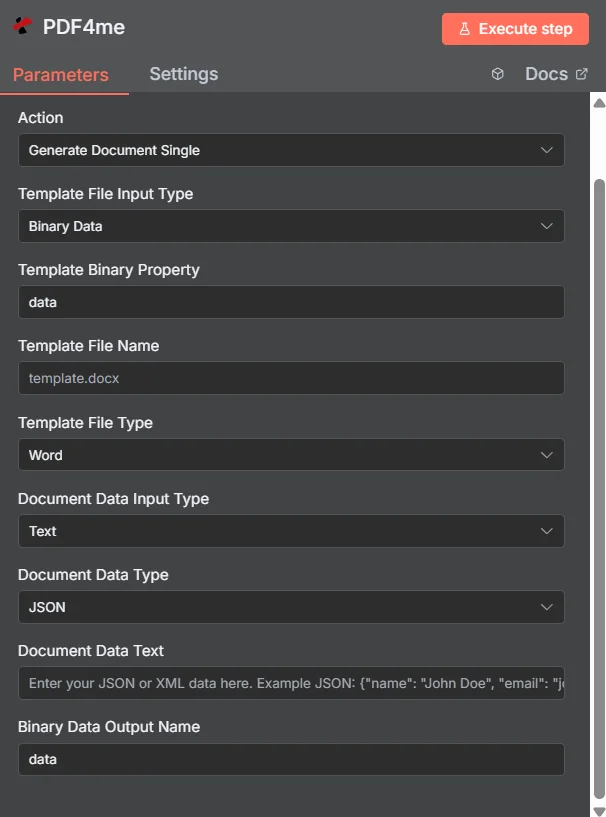 Generate Document (Single)